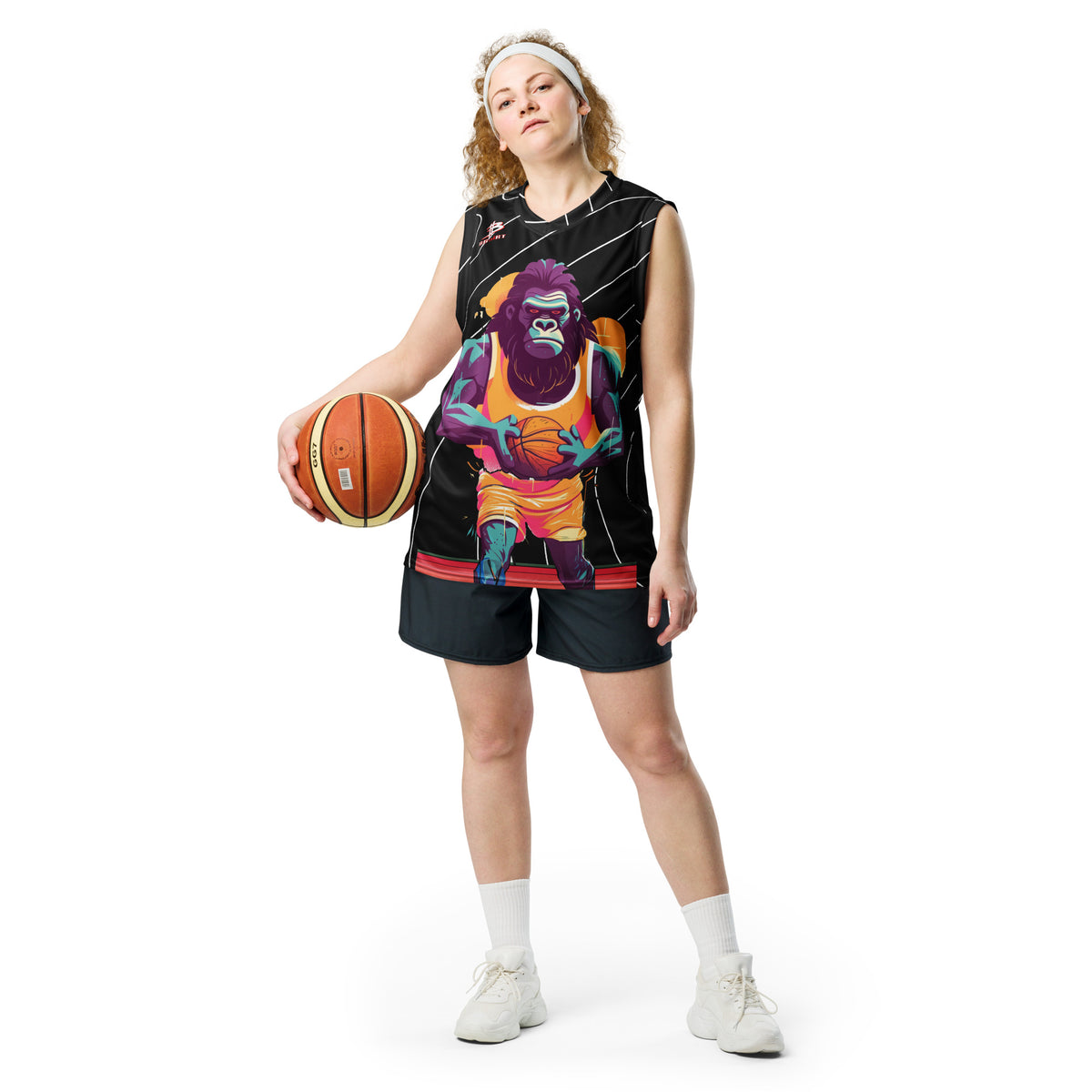 Hoops Hominid - 再生男女通用篮球球衣