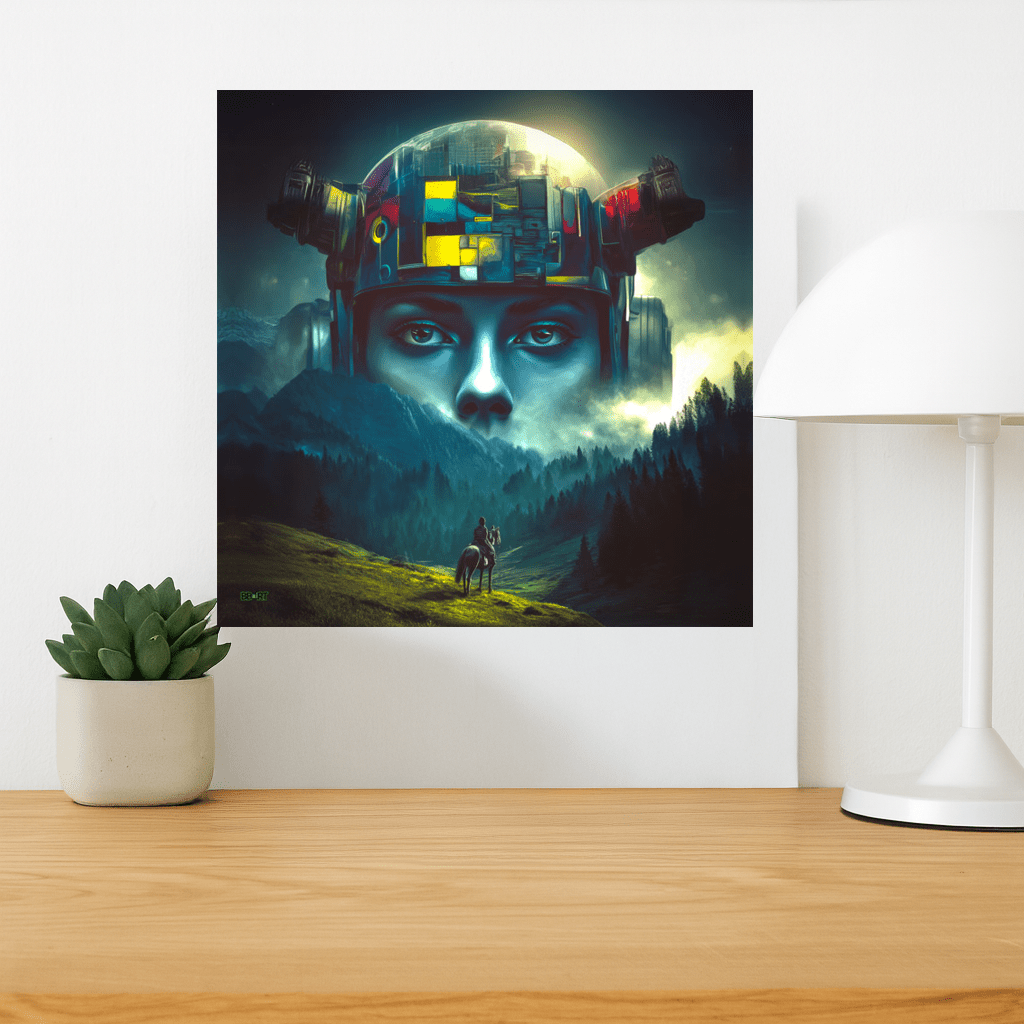 Ascension of the Neon Oracle Poster - BBairt