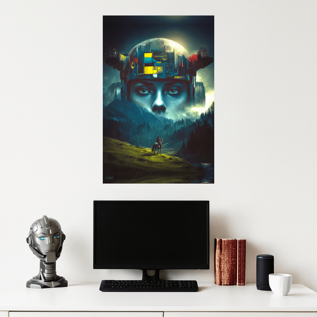 Ascension of the Neon Oracle Poster - BBairt