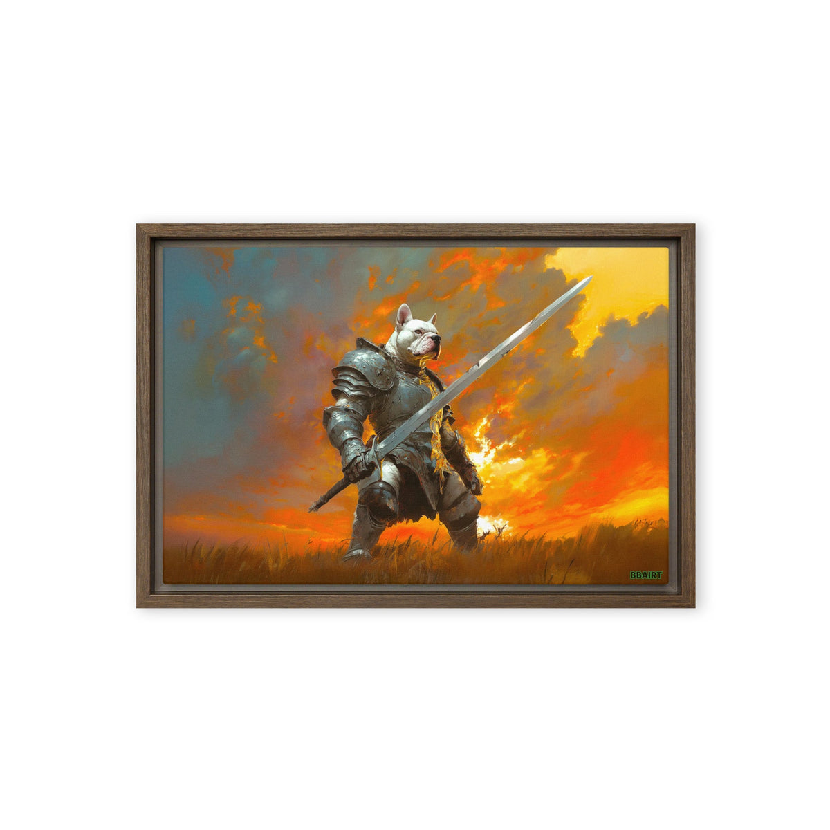 Ashenblade the Valiant – Framed Canvas Print - BBairt