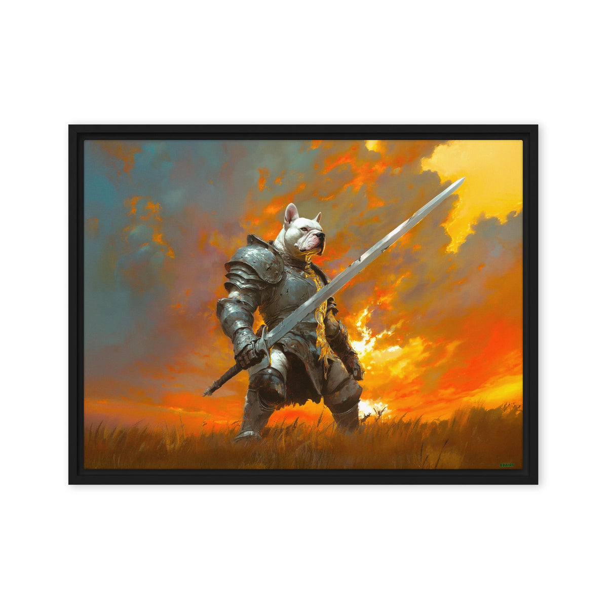 Ashenblade the Valiant – Framed Canvas Print - BBairt
