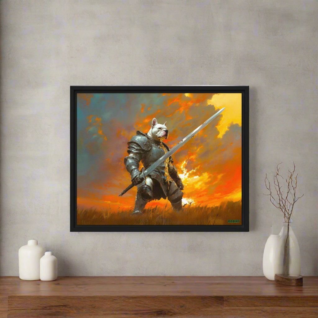 Ashenblade the Valiant – Framed Canvas Print - BBairt