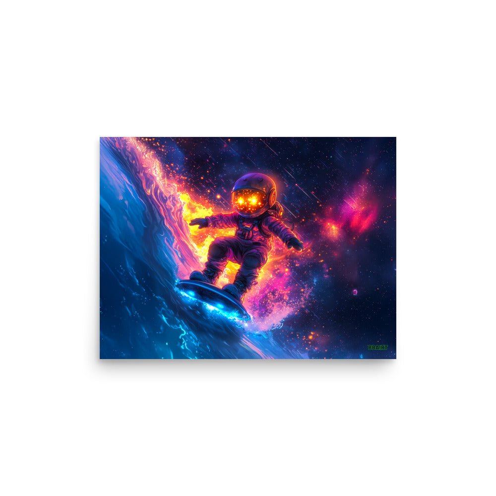 Astro Wave Rider - Photo paper poster - BBairt