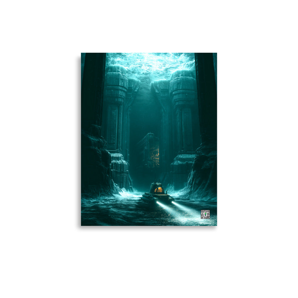 Beneath the Frozen Sea by BBairt — unframed 11 × 14 inch photo paper poster