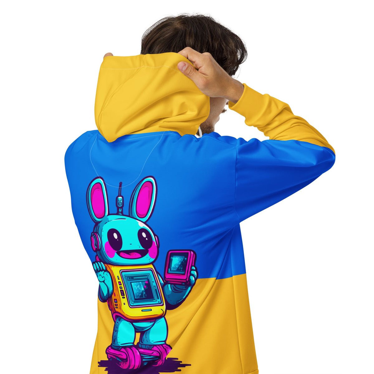 ByteBun the Tech Hopper - Unisex All - Over Print Zip Hoodie - BBairt