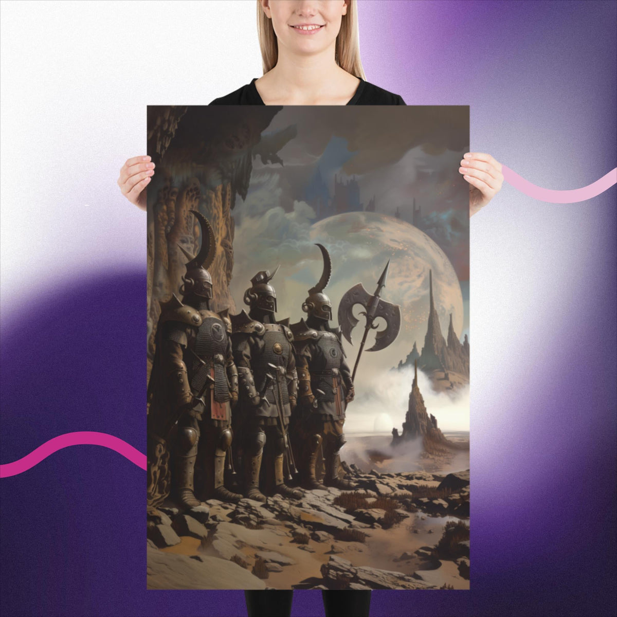 Celestial Knights' Stand - Photo paper poster - BBairt