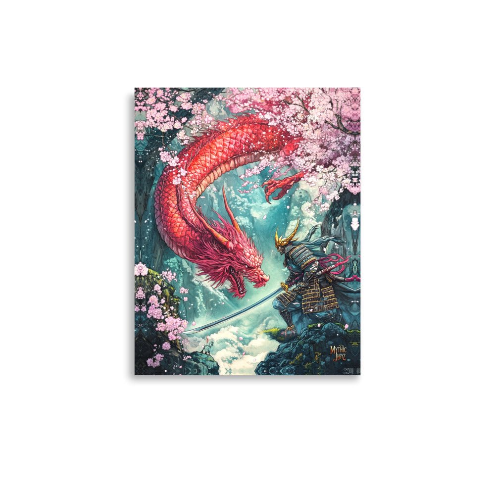 Cherry Blossom Clash Photo Paper Poster - Mythic Jheyz Collection - BBairt