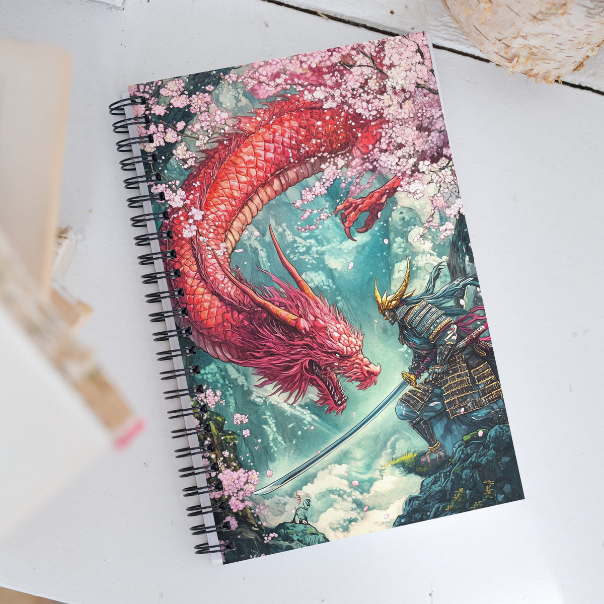 Cherry Blossom Clash Spiral Notebook - Mythic Jheyz Collection - BBairt