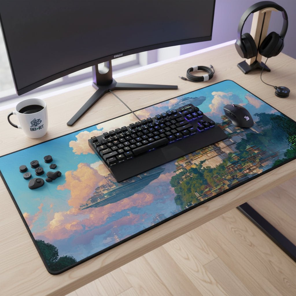 Citadels of the Cumulus Way Desk Mat - BBairt