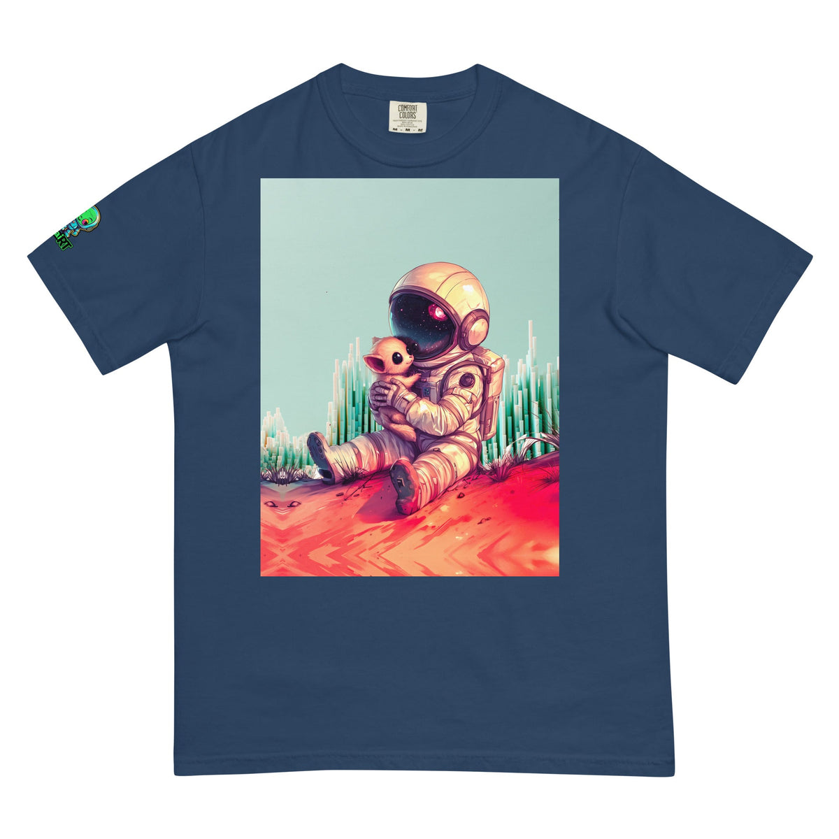 Cosmic Companion - Unisex garment - dyed heavyweight t-shirt - BBairt
