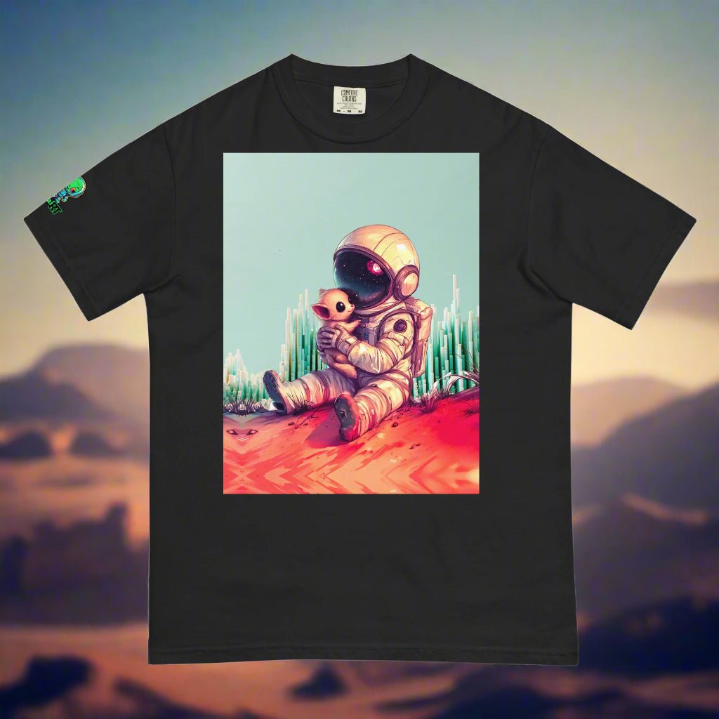 Cosmic Companion - Unisex garment - dyed heavyweight t-shirt - BBairt