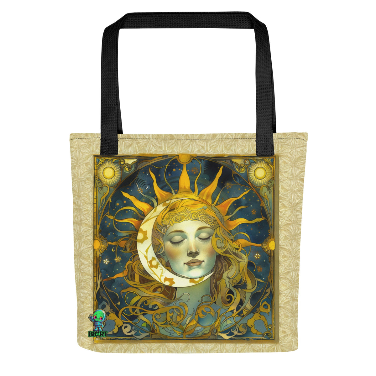 Cosmic Harmony: Sun and Moon Balance - Eco Tote Bag - BBairt