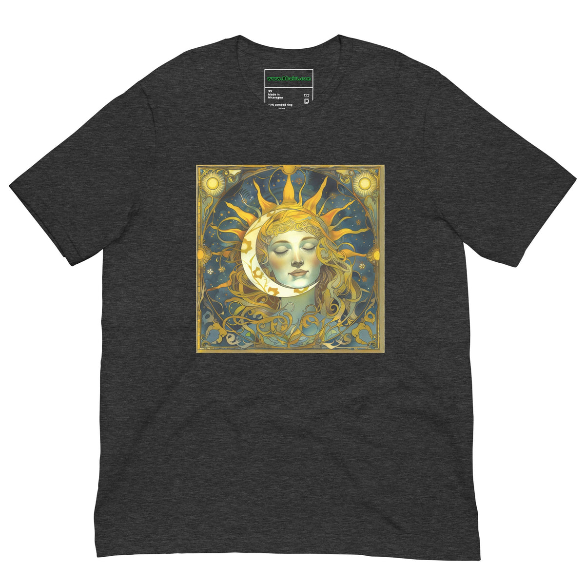 Cosmic Harmony: Sun and Moon Balance - Unisex T-Shirt - BBairt