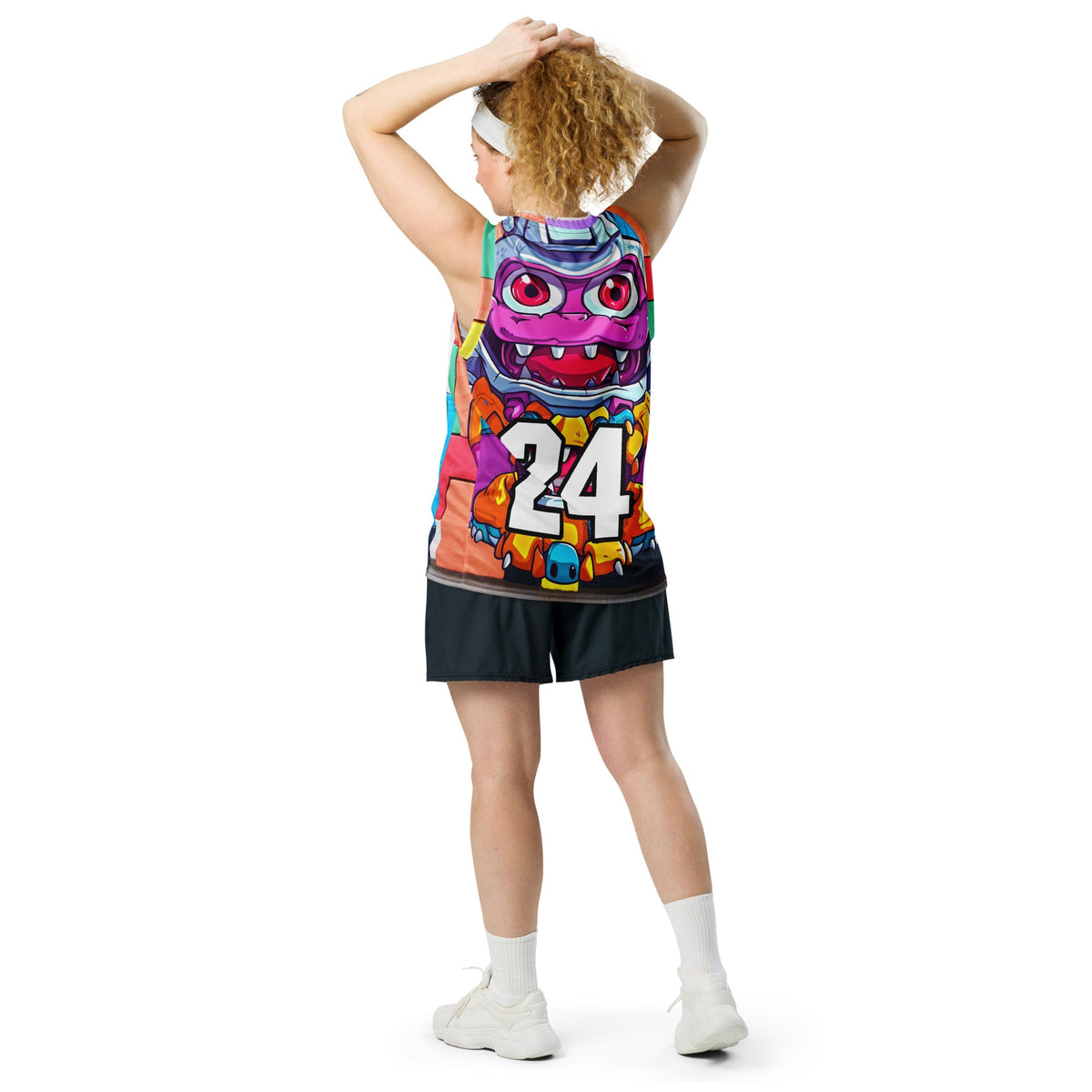 Cyber Critter - Recycled unisex basketball jersey - Block Fusion Colorway - BBairt
