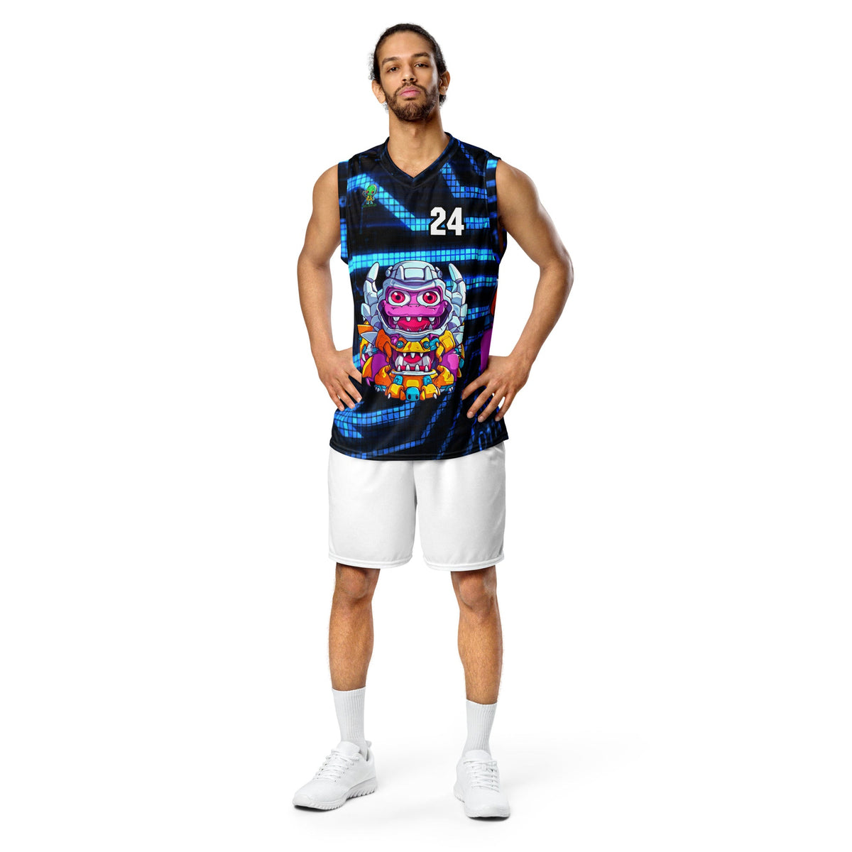 Cyber Critter - Recycled unisex basketball jersey - Digital Pulse Colorway - BBairt