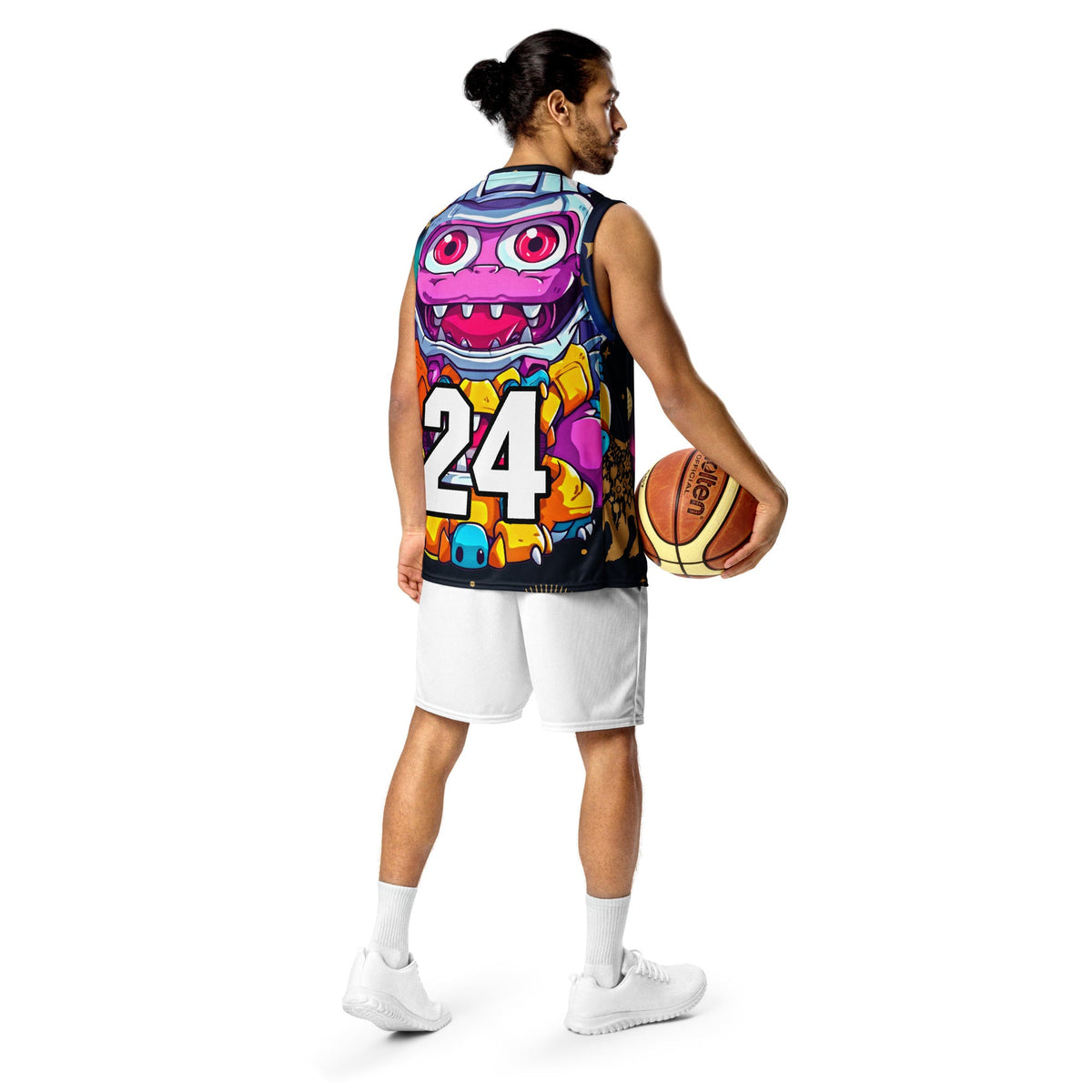 Cyber Critter - Recycled unisex basketball jersey - Nebula Night Colorway - BBairt