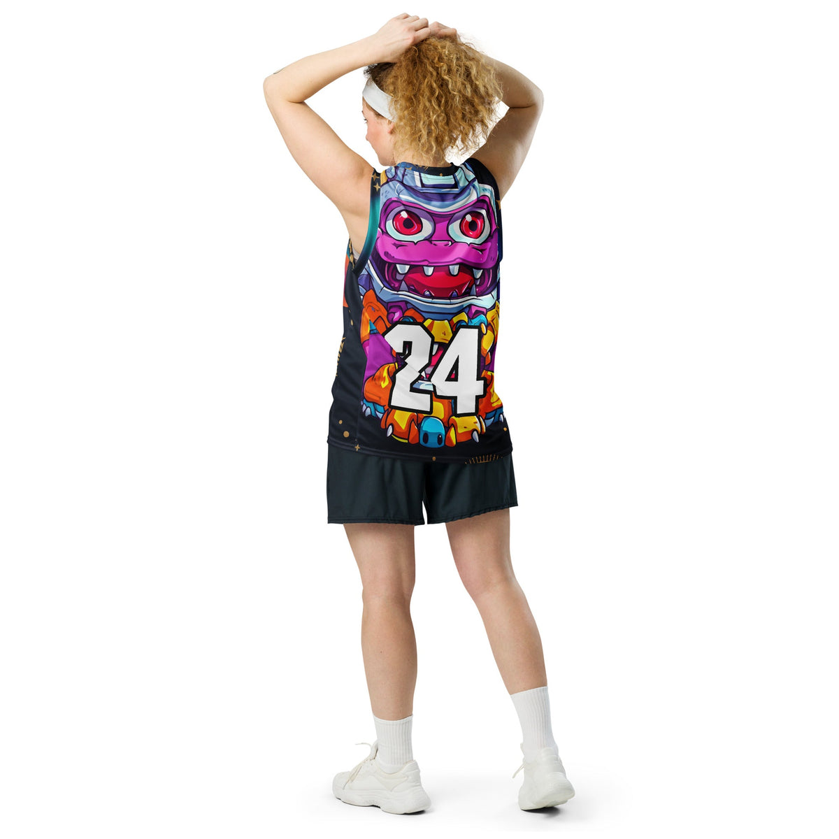 Cyber Critter - Recycled unisex basketball jersey - Nebula Night Colorway - BBairt