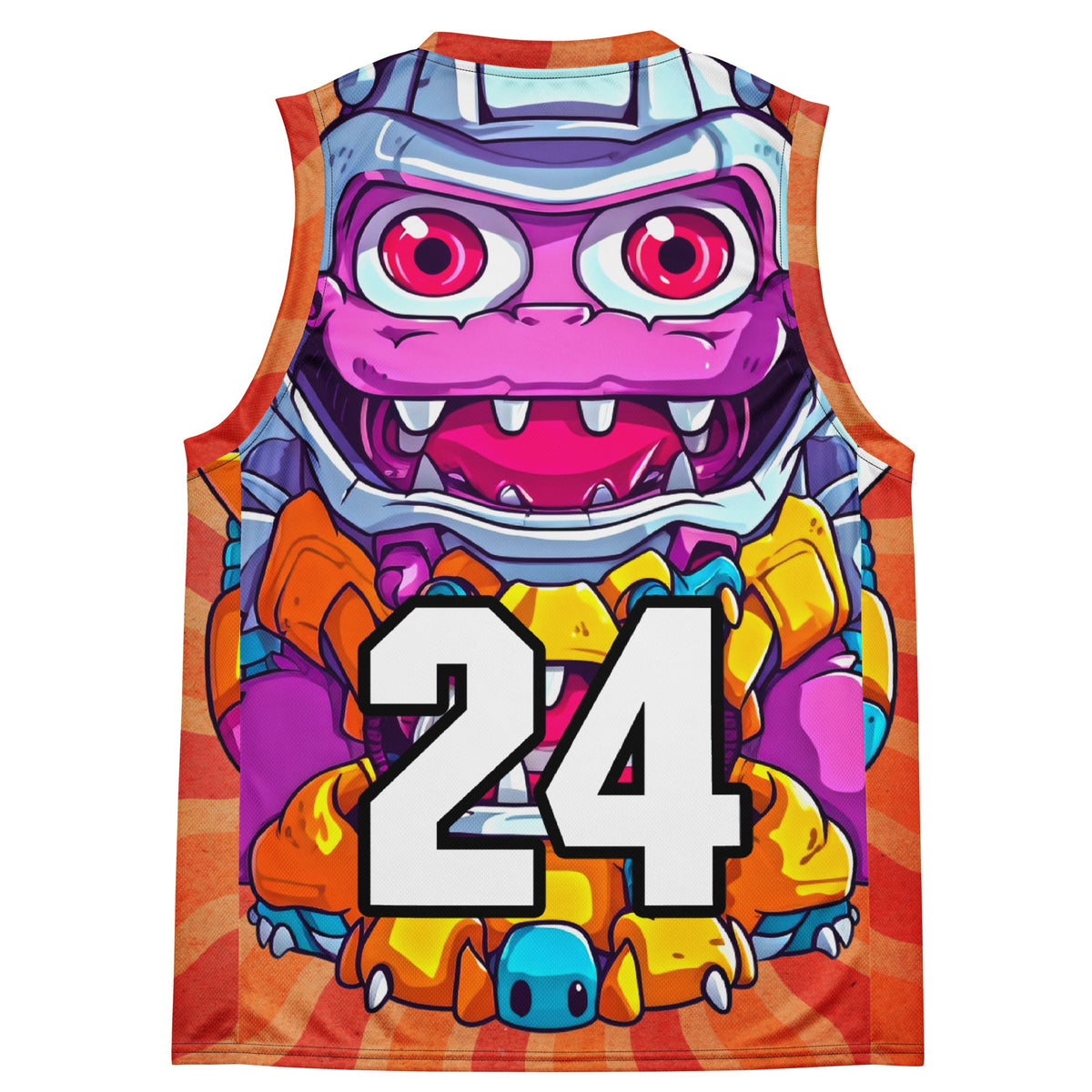 Cyber Critter - Recycled unisex basketball jersey - Solar Flare Colorway - BBairt