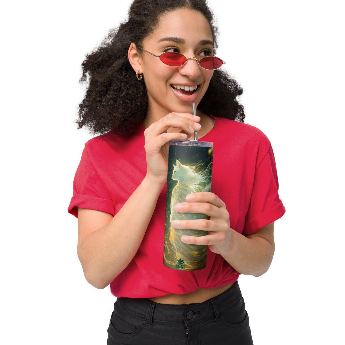 Elysia the Moonlit Spirit - Stainless Steel Tumbler - BBairt