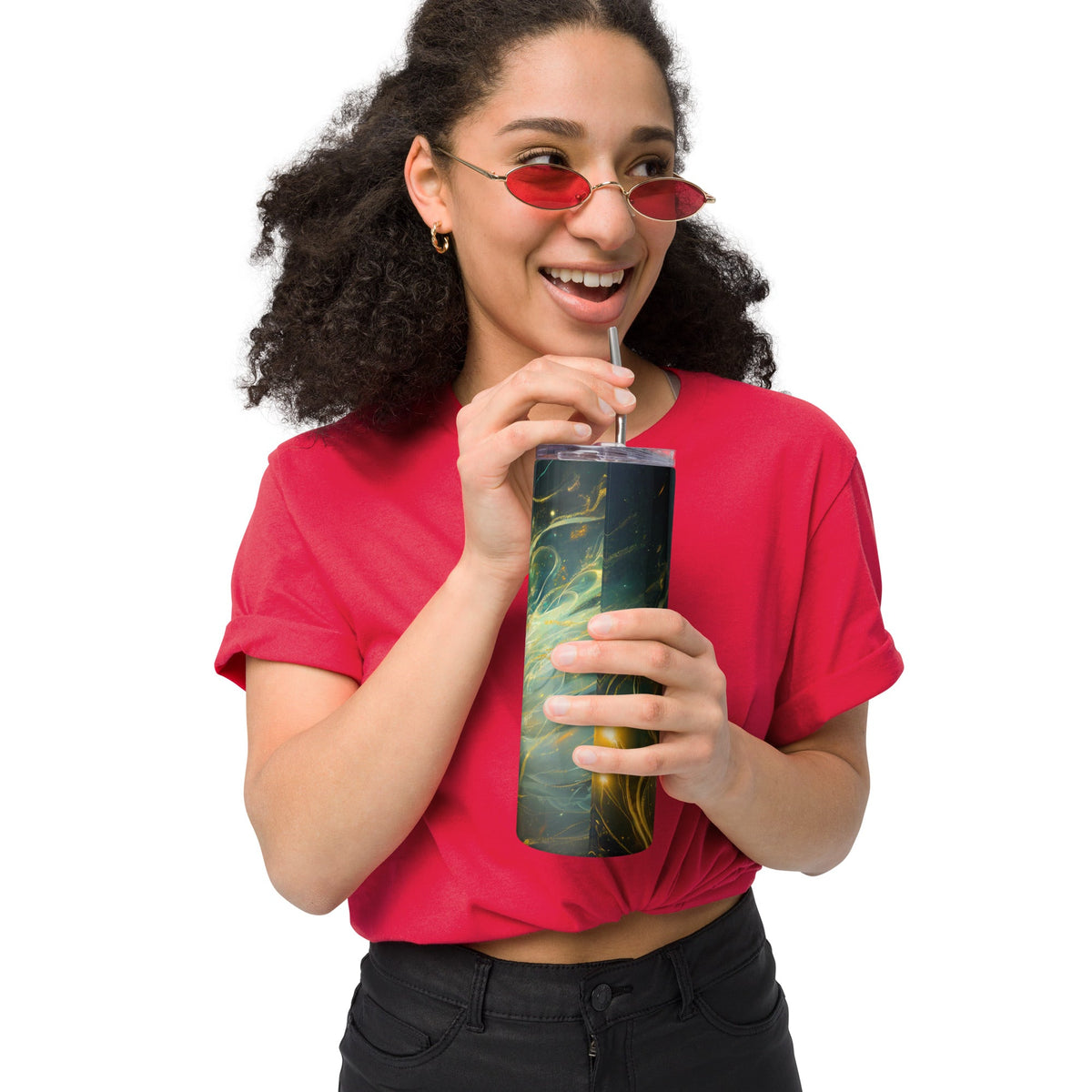 Elysia the Moonlit Spirit - Stainless Steel Tumbler - BBairt