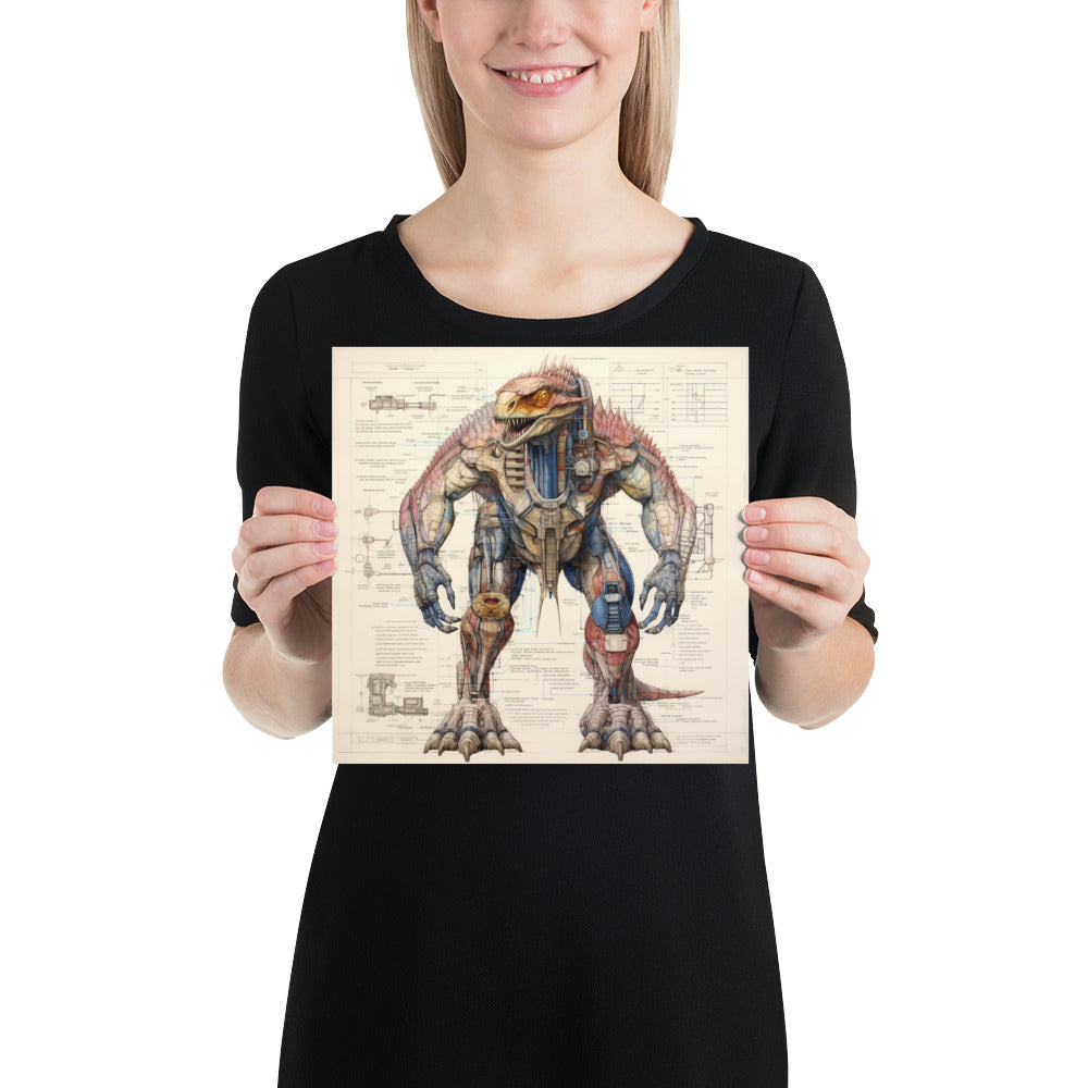 Platoraptor Aquabatis – Enhanced Matte Poster