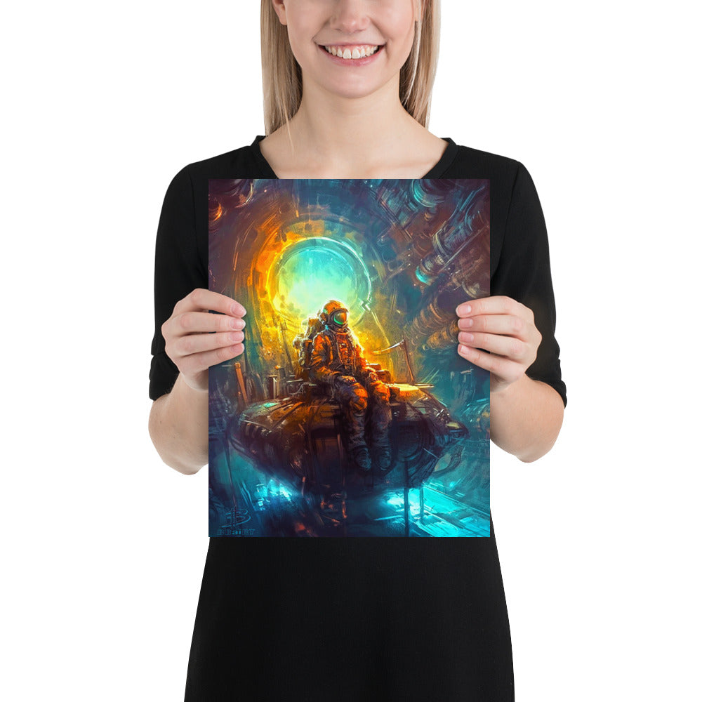 Radiant Depths of the Cosmic Forge - Matte Poster
