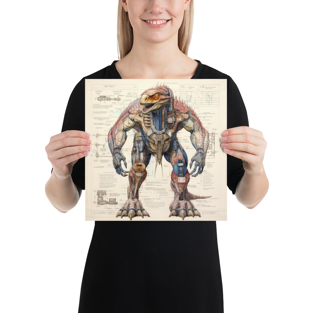 Platoraptor Aquabatis – Enhanced Matte Poster