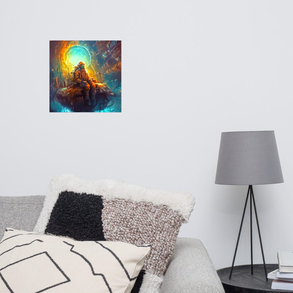 Radiant Depths of the Cosmic Forge - Matte Poster