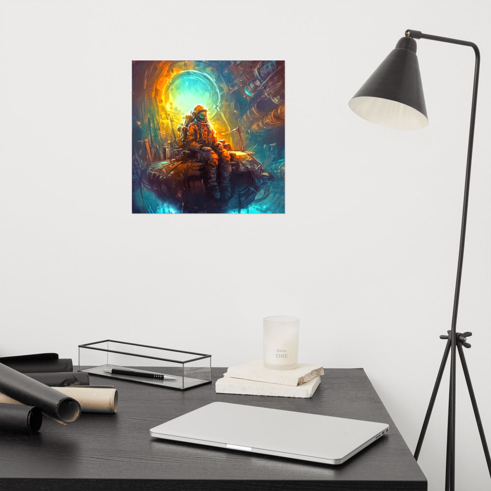Radiant Depths of the Cosmic Forge - Matte Poster