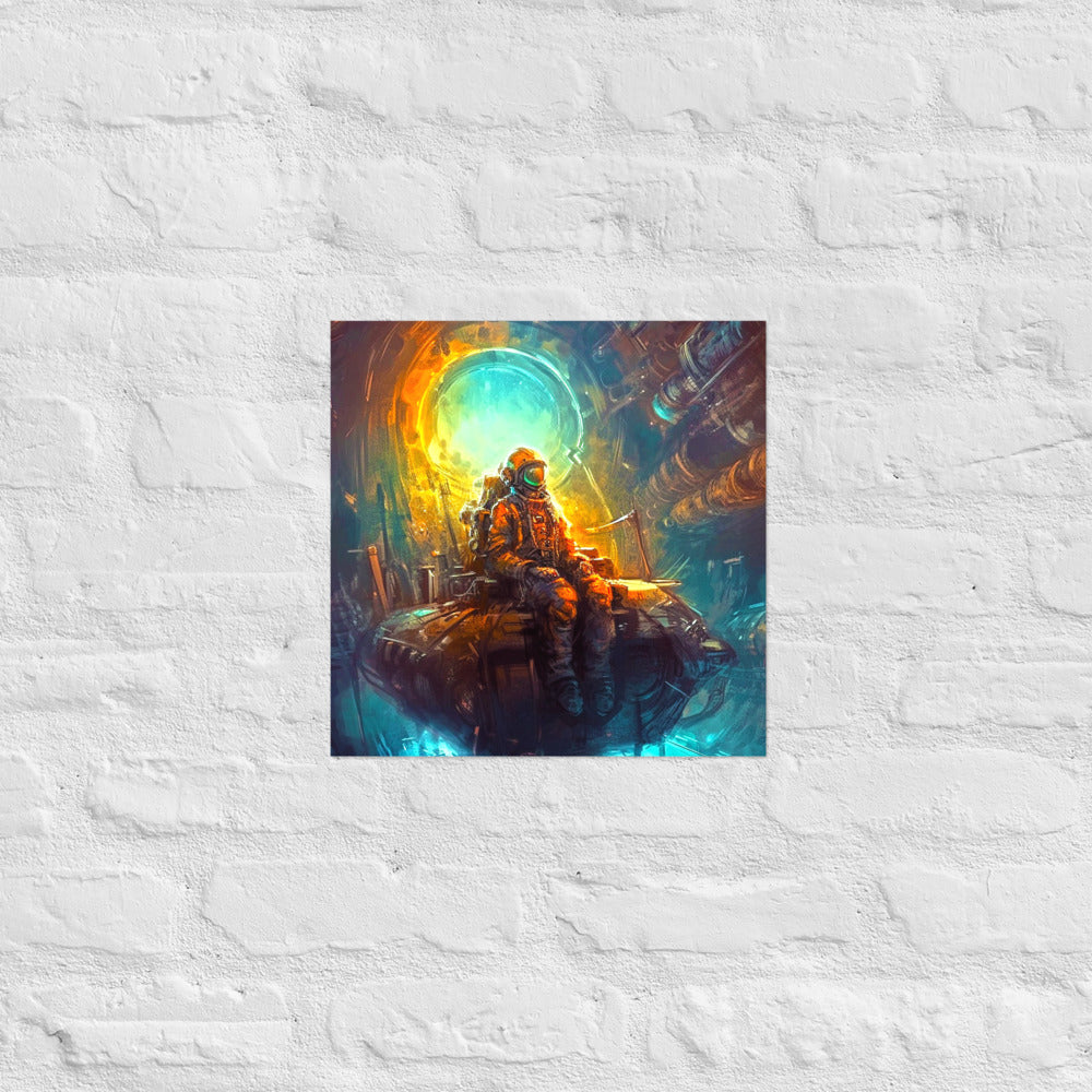 Radiant Depths of the Cosmic Forge - Matte Poster
