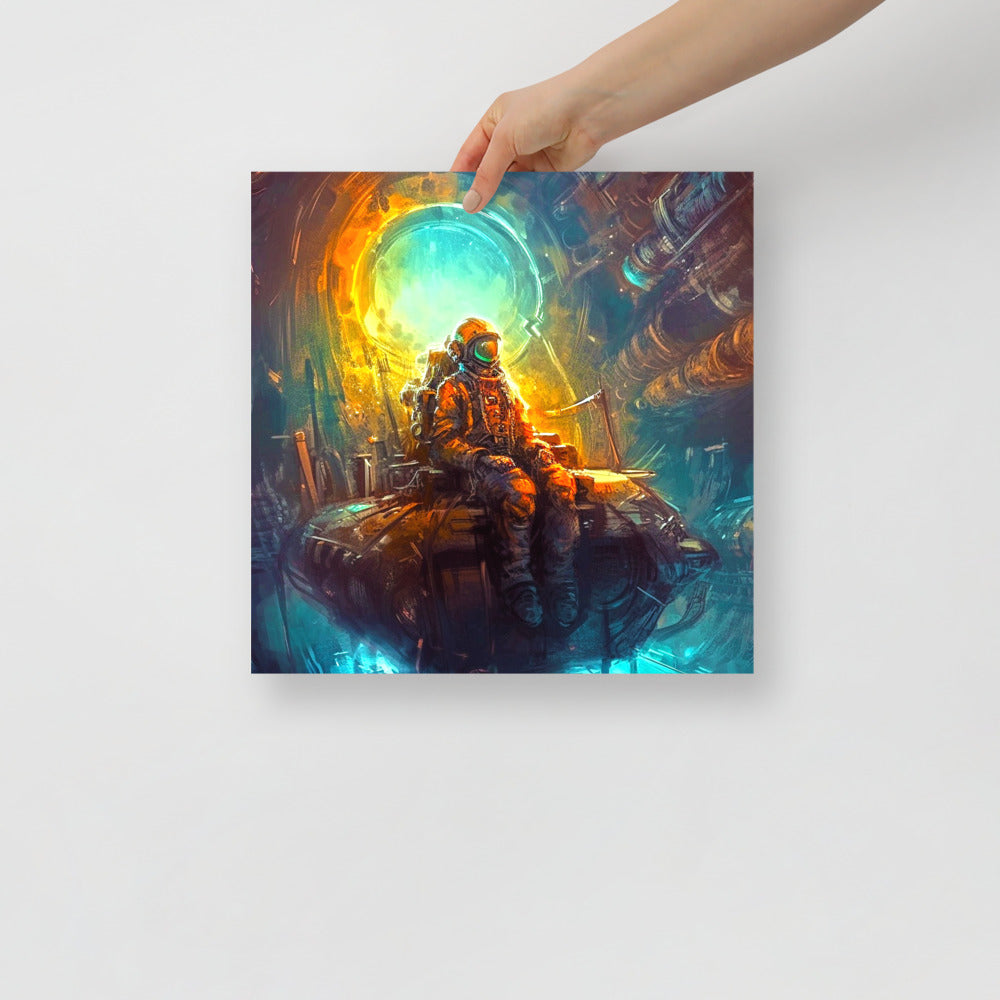 Radiant Depths of the Cosmic Forge - Matte Poster