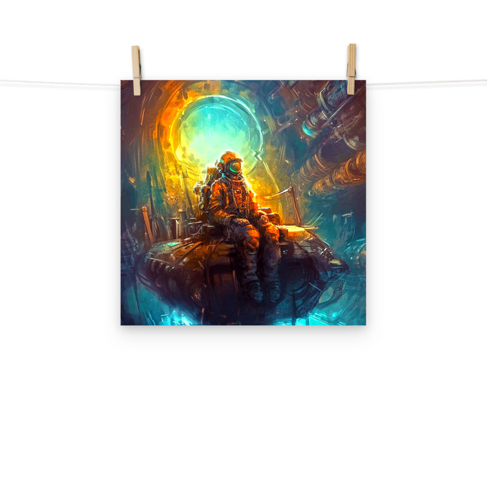 Radiant Depths of the Cosmic Forge - Matte Poster