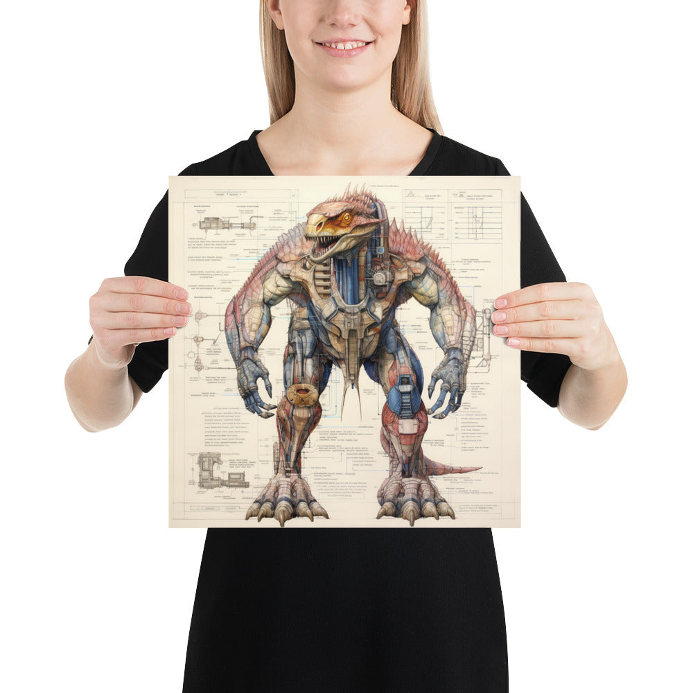 Platoraptor Aquabatis – Enhanced Matte Poster