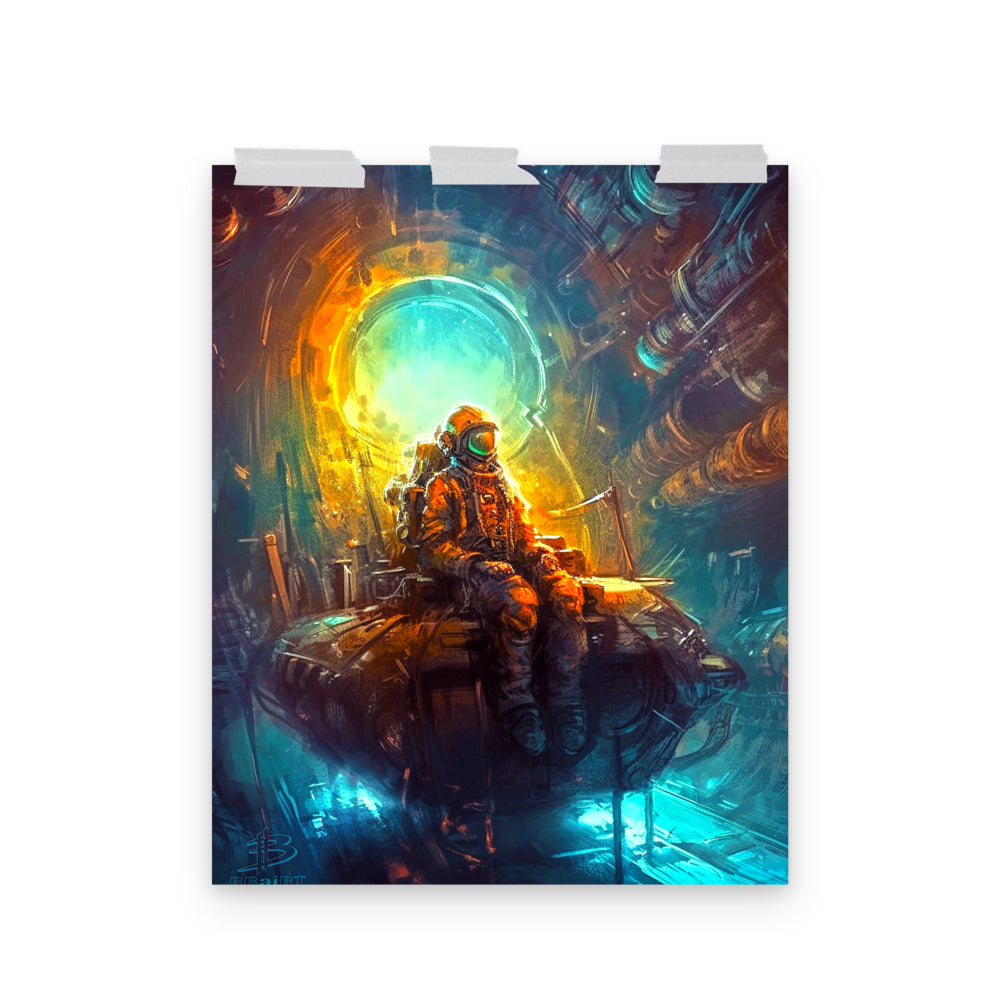 Radiant Depths of the Cosmic Forge - Matte Poster
