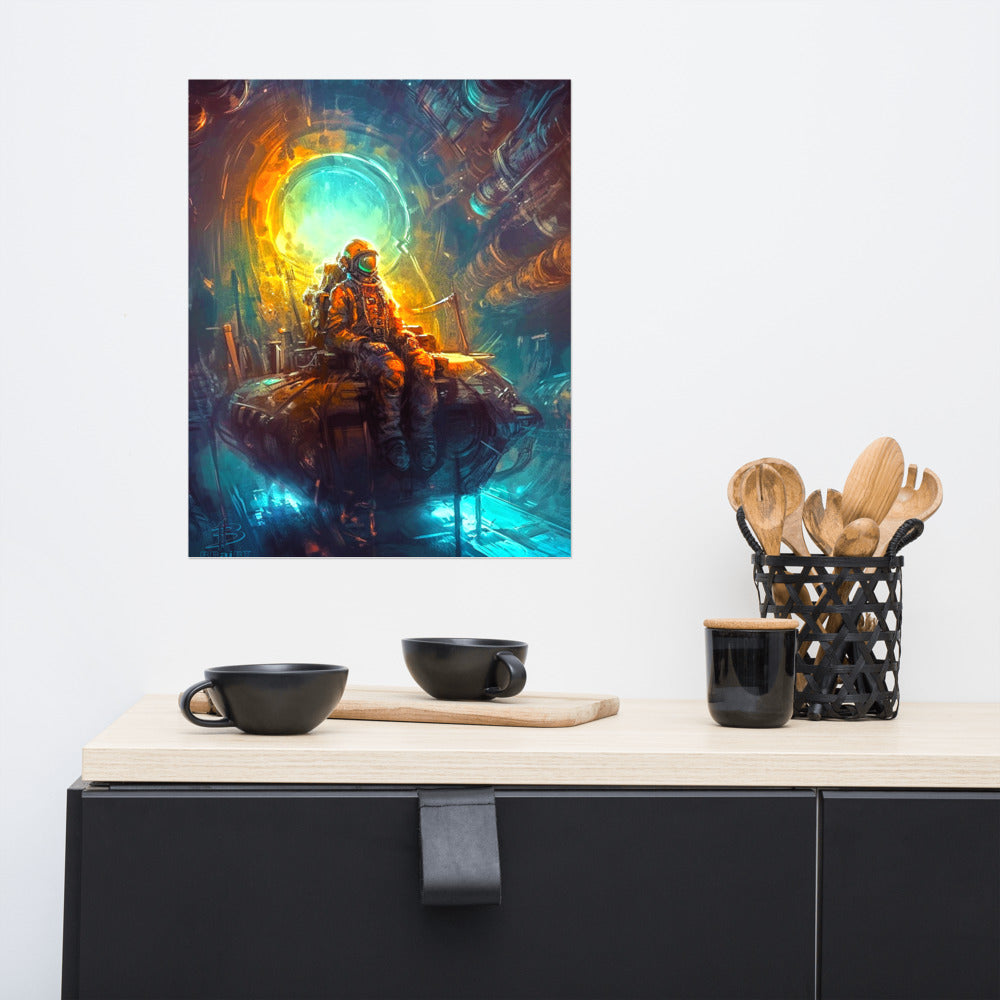 Radiant Depths of the Cosmic Forge - Matte Poster