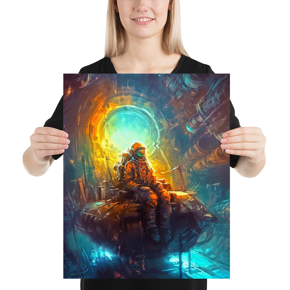 Radiant Depths of the Cosmic Forge - Matte Poster