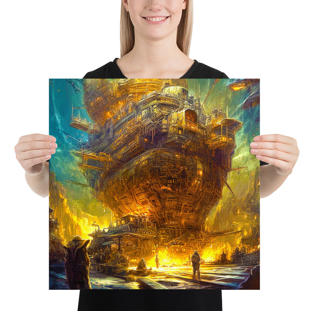 Astro-Industrial Majesty - Matte Poster