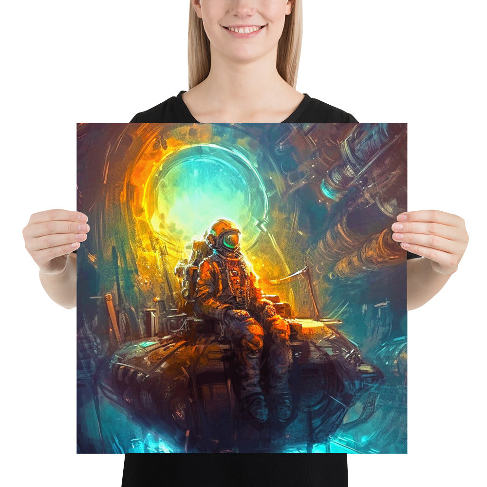 Radiant Depths of the Cosmic Forge - Matte Poster