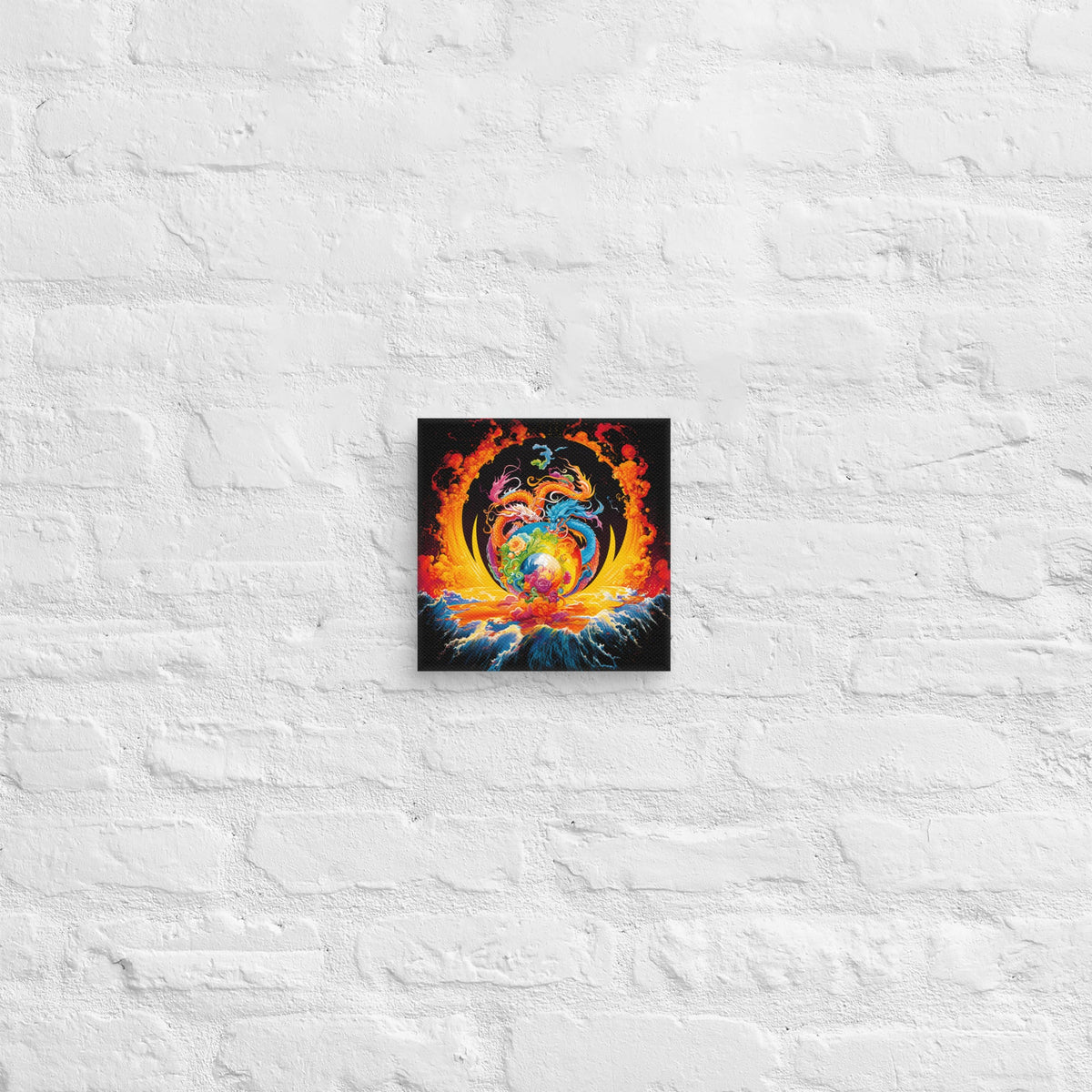 Eternal Harmony: Dual Dragon Canvas Print - BBairt
