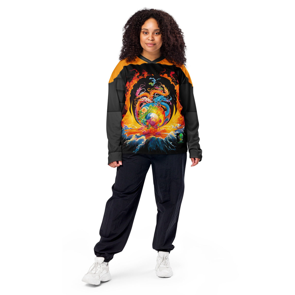 Eternal Harmony: Dual Dragon Hockey Jersey - BBairt