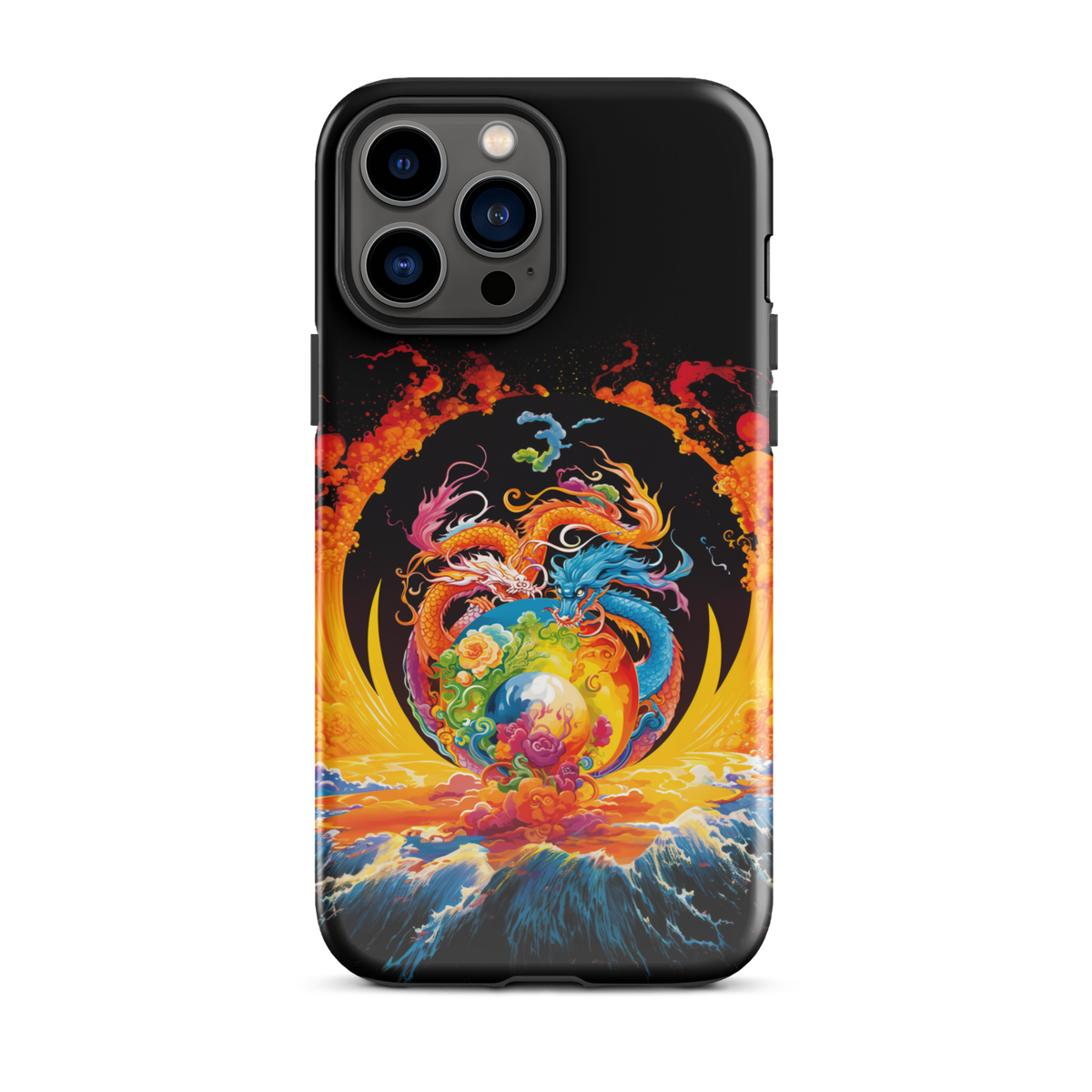 Eternal Harmony: Dual Dragon Tough iPhone Case - BBairt