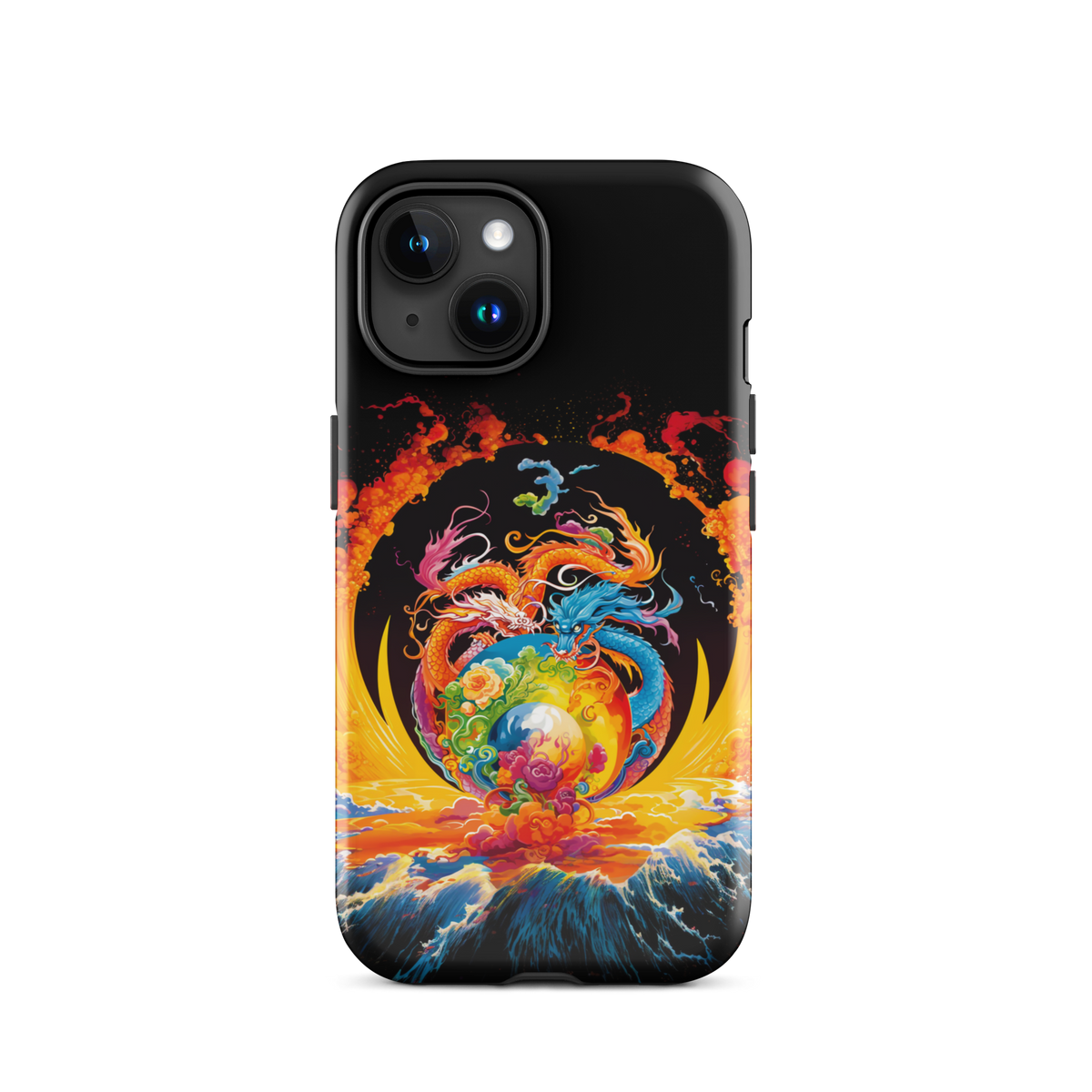 Eternal Harmony: Dual Dragon Tough iPhone Case - BBairt
