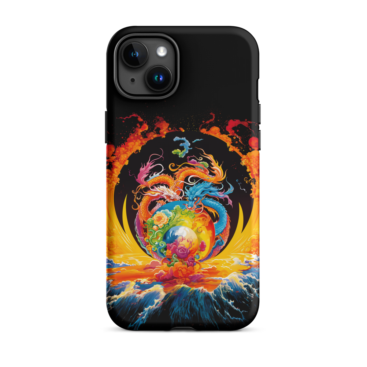Eternal Harmony: Dual Dragon Tough iPhone Case - BBairt