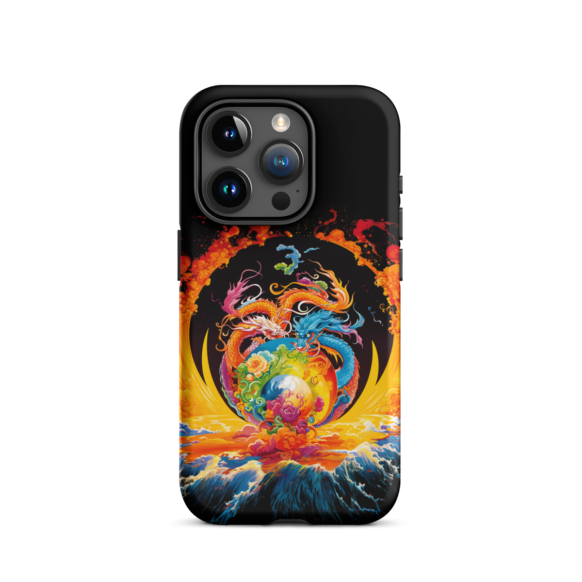 Eternal Harmony: Dual Dragon Tough iPhone Case - BBairt