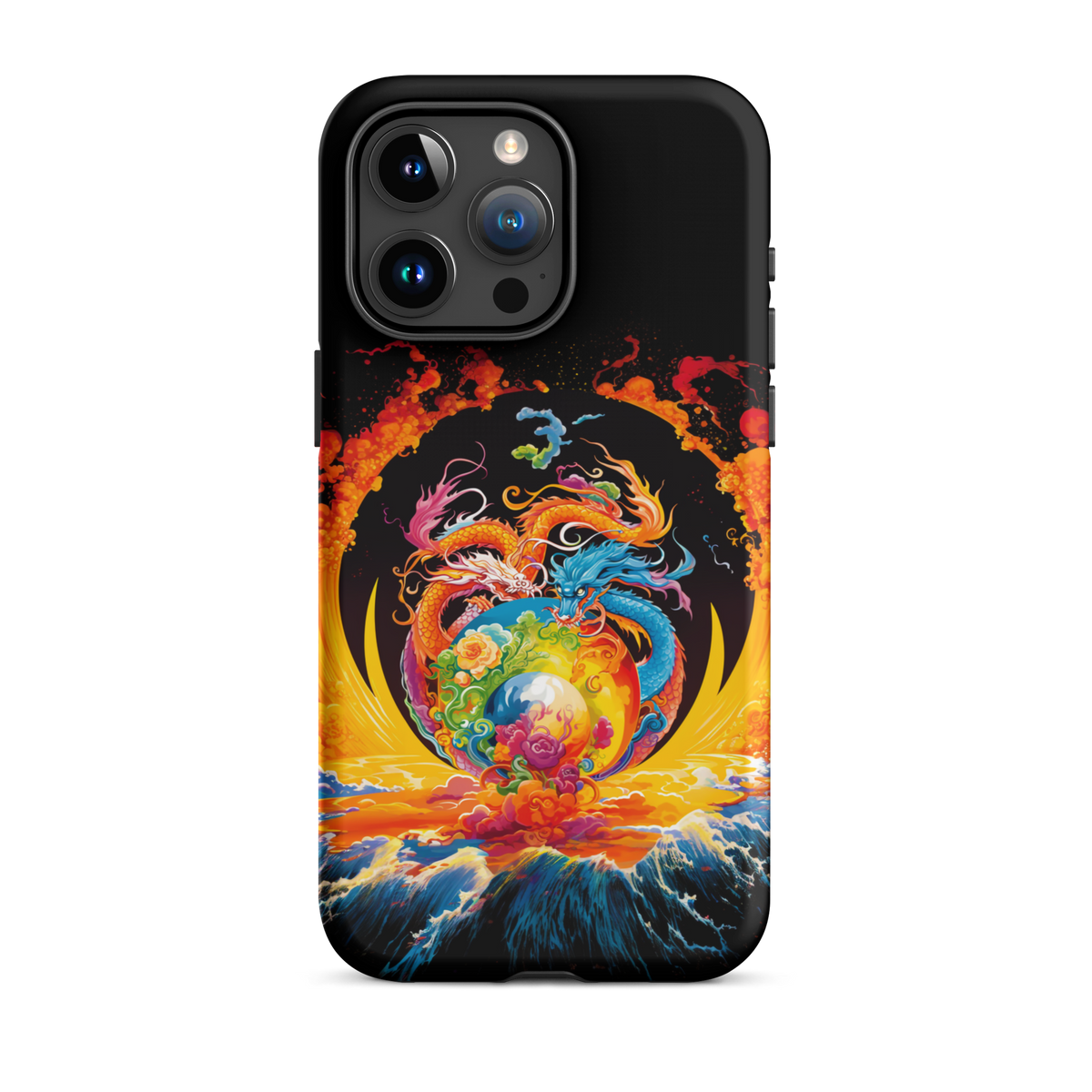 Eternal Harmony: Dual Dragon Tough iPhone Case - BBairt
