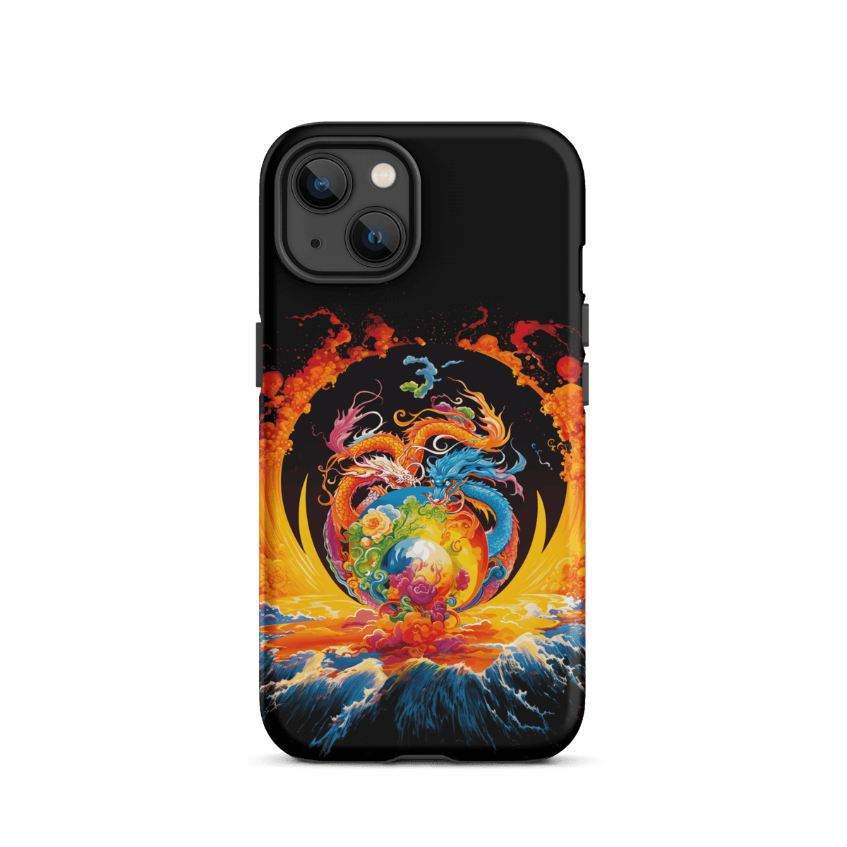 Eternal Harmony: Dual Dragon Tough iPhone Case - BBairt