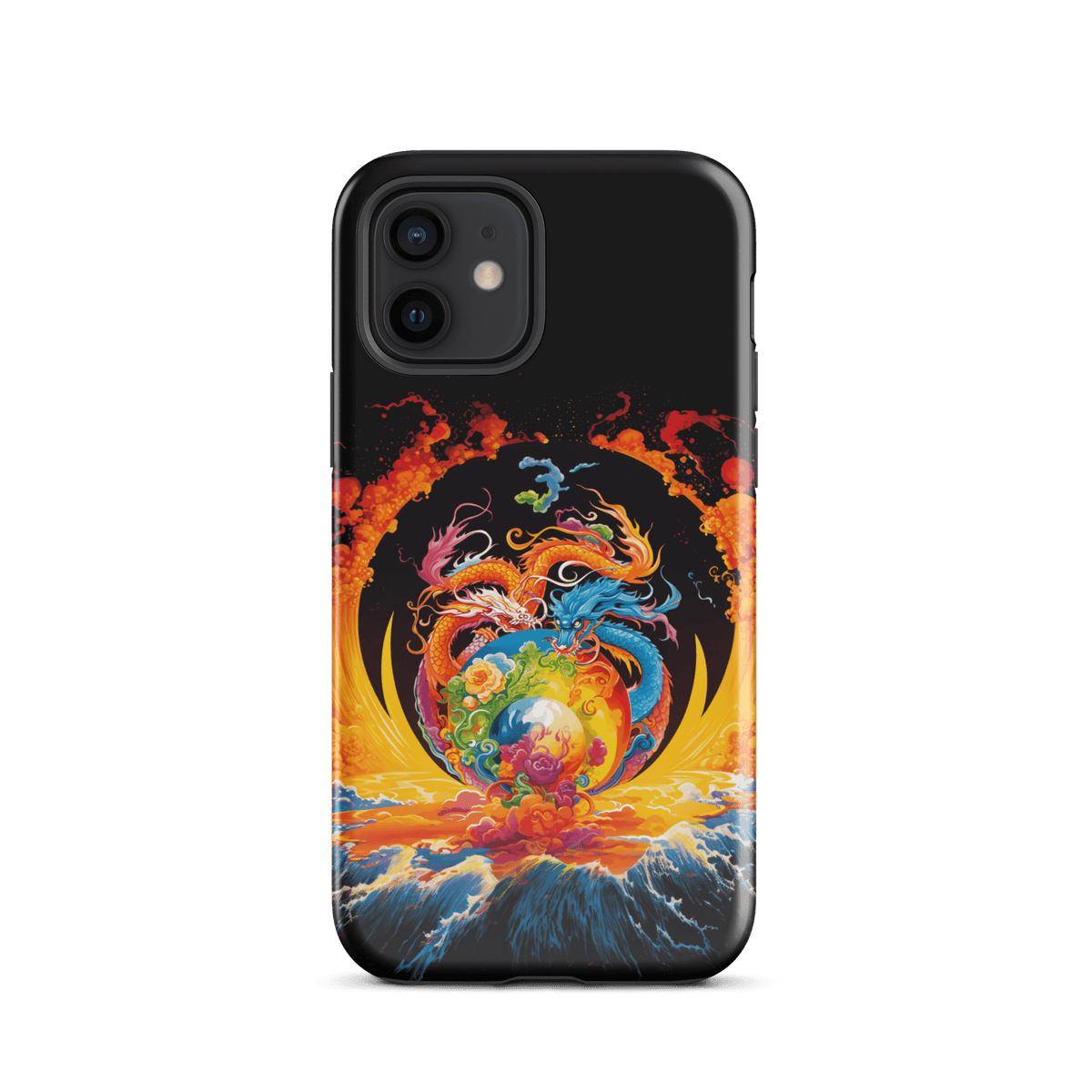 Eternal Harmony: Dual Dragon Tough iPhone Case - BBairt