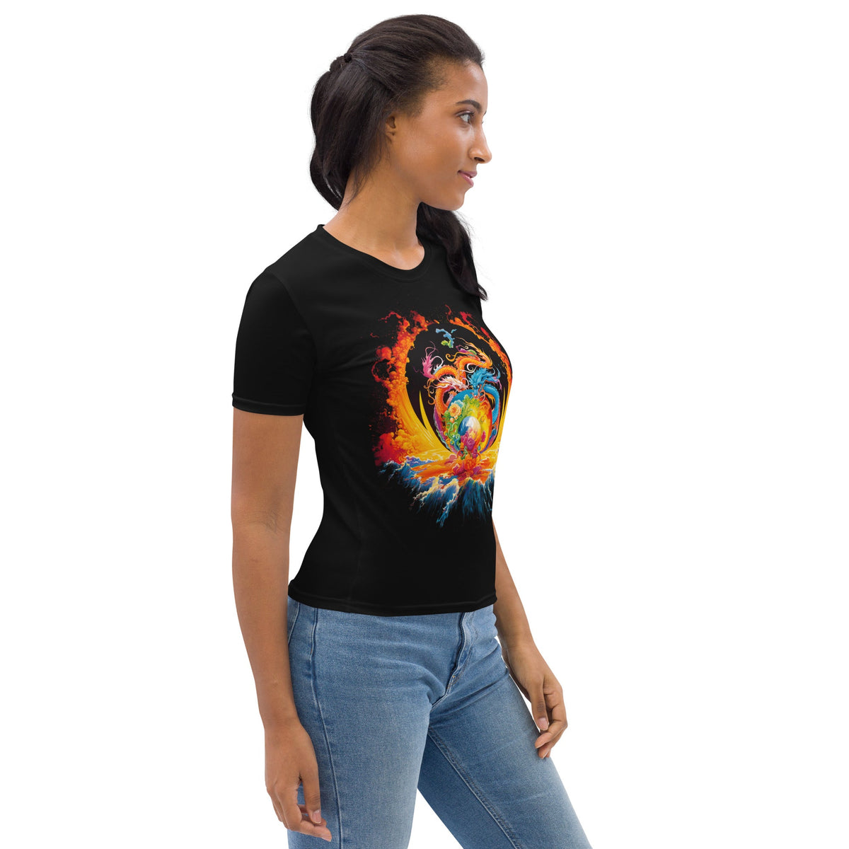 Eternal Harmony: Dual Dragon Women's T-Shirt - BBairt