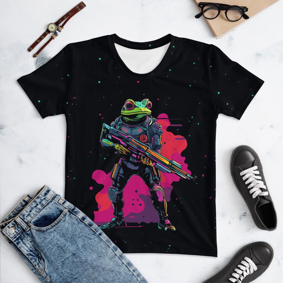 Galactic Ribbit - Womens T-Shirt - BBairt