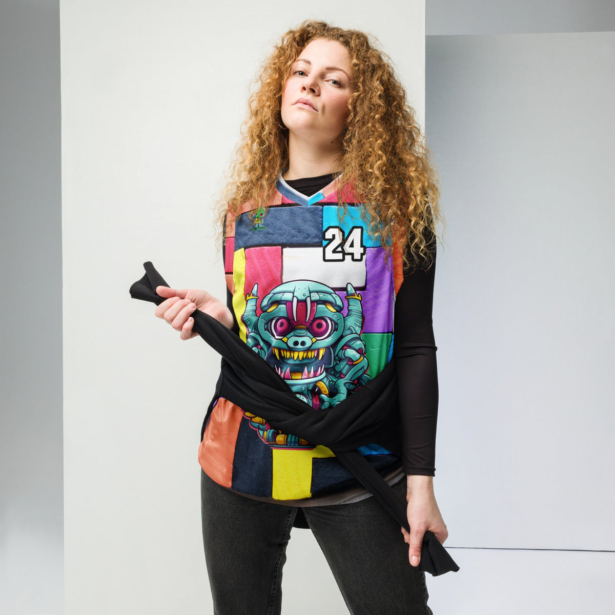 Gear Critter - Recycled unisex basketball jersey - Block Fusion Colorway - BBairt